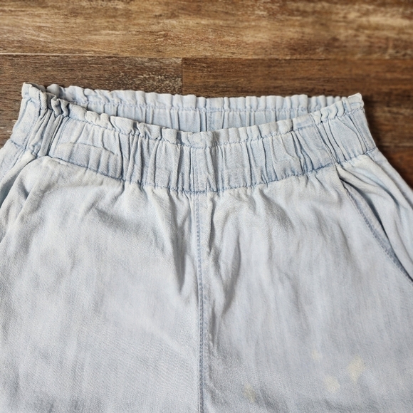 VINTAGE LEVI'S ELASTIC WAIST PULL UP LIGHTWEIGHT BLEACH SPOTS BIG E JEANS SIZE S - Picture 3 of 8